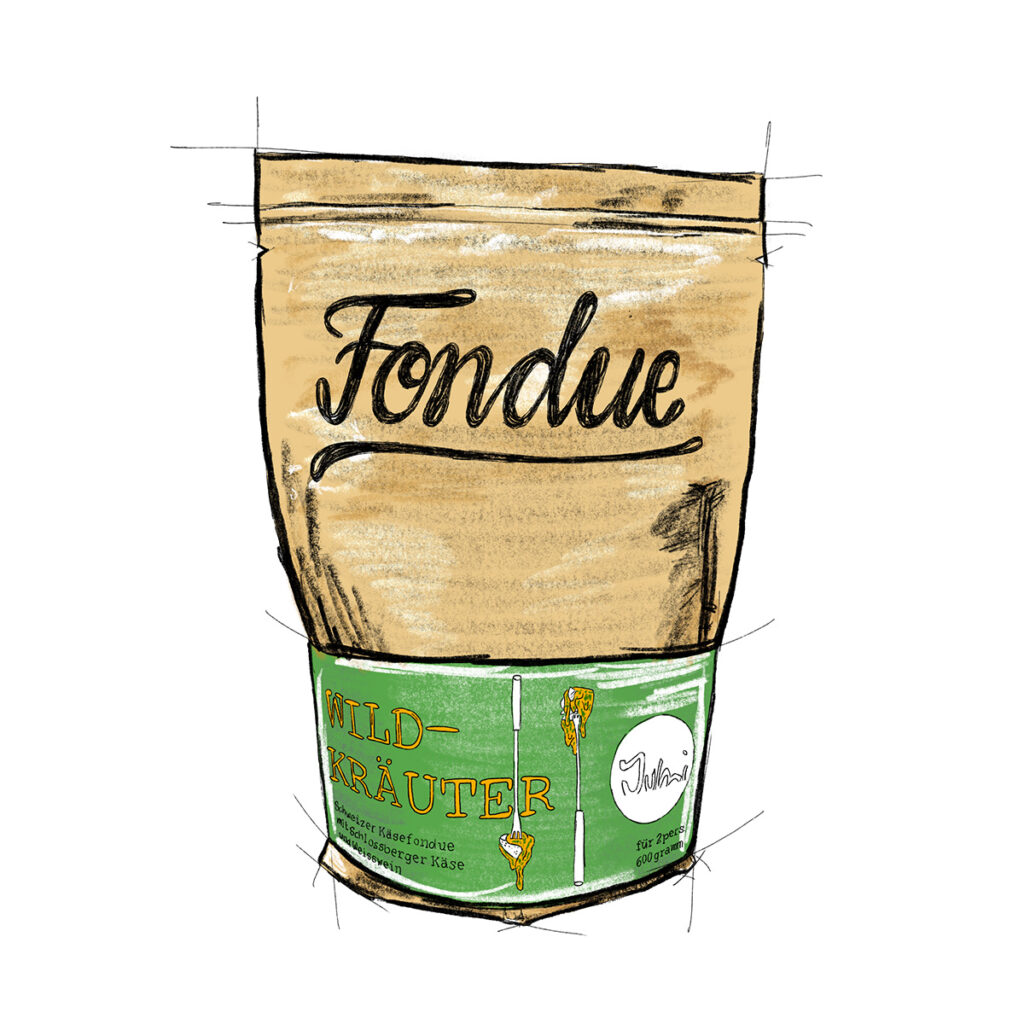 Fondue JUMI aux herbes sauvages 600 g Sachet de fondue JUMI aux herbes sauvages 600 g